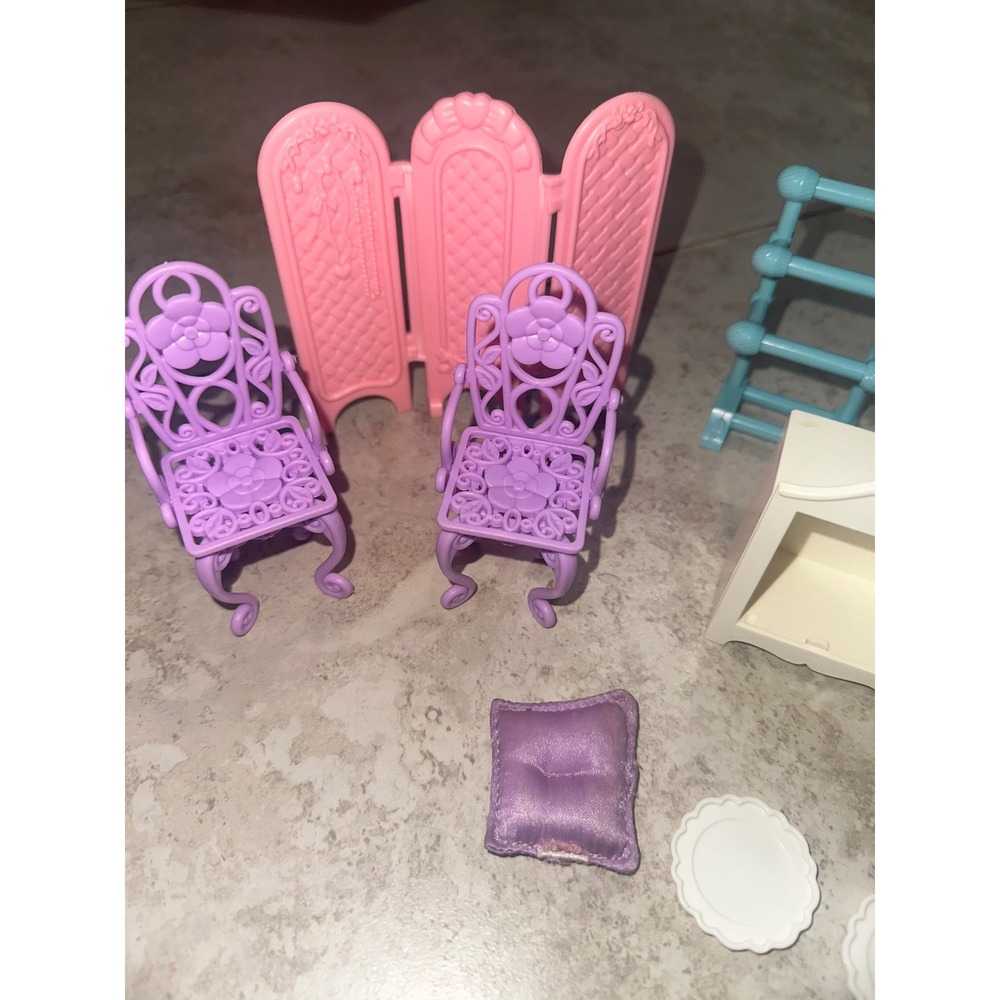 Fisher Price Loving Family Dollhouse Furniture Set Ballet Barre Mirror Chairs - Picture 2 of 4